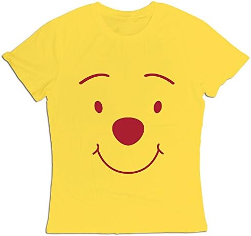 Women's Pooh Bear Smile Eyes T-Shirt M Yellow