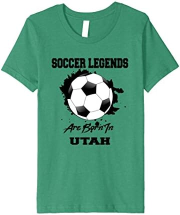 unisex-child Soccer Tee Shirt Legends Are Born In Utah TShirts 10 Kelly Green
