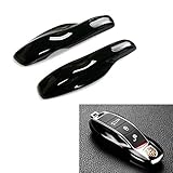 iJDMTOY (1) Exact Fit Gloss Metallic Black Smart Remote Key Fob Shell For Porsche Cayenne Panamera Macan 911, etc