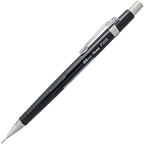 Pentel-P205BP2-K6-Sharp-MechanicalAutomatic-Pencil-05mm-Black-2-Count-Pack-of-1-Packaging-May-Vary