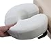 EarthLite Massage Face Cradle Cushion Memory Foam - Massage Table & Massage Chair Headrest Pillow w/Washable Fleece Cover, White