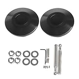 LAYs 1Pair Universal Quick Latch Low Profile Hood Pins Car Lock Clip Kit with Retaining Rings Nuts Washers (Black)