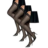 Hanes Women`s Set of 3 Silk Reflections Silky Sheer Thigh High - Best-Seller!