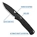 Benchmade - Bugout Black Pocket Knife EDC Manual Open Folding Made in USA Drop-Point Blade 535BK-1902 Blade HQ Exclusive