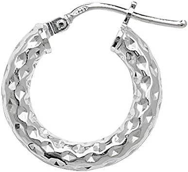 925 Sterling Silver Ladies Hoop Earrings - 10, 15, 20, 25, 30, 40, 50, 60mm