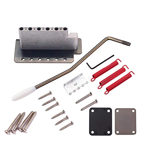difcuyg5Ozw Electric Guitar Tremolo Bridge System Neck Plate Bar Kit Replacement Instrument Parts for Stratocaster Strat - Bronze - Thumbnail 2