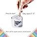 Electric Pencil Sharpener, Colored Pencil Sharpener with Dual Hole, Battery Operated Pencil Sharpener Ideal for Colored Pencils, Eyebrow Pencils-Safety Pencil Cutter for Kids Artists Students