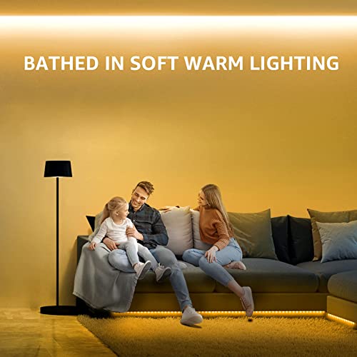 LE 5 m Dimmable LED Strip Set, Warm White LED Strips, 12 V, Self-Adhesive Flexible DIY LED Band, IP20 LED Strip, LED Light Strip with Power Supply and Controller for Indoors, Kitchen, Decoration