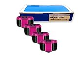 Inkjetcorner 4 Pack Magenta Remanufactured Ink Cartridge for HP No. 02M C8772WN HP Photosmart 3110 3210 3210v 3210xi 3310 3310xi C5180 C6180 C6280 C7180 C7280 C8180 D7260 D7160 D7360 D7460 8250