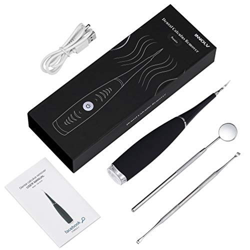 Plaque Remover Teeth Cleaning Dental Tools - Tartar Remover for Teeth-Electric Dental Calculus Remover -Dental Picks Stainless Steel Kit for Stain Eraser Tooth Polisher with Scraper Mirror(Black) - Thumbnail 6