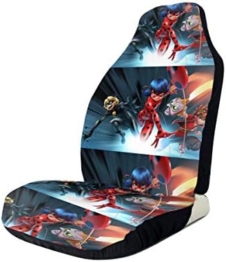 Mira-culous Tales of Ladybug Anti-Skid and Waterproof Car Seat Covers Protector Fits Most Cars, Auto SUVs Trucks