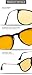 Mens Womens Classic Retro Polarized Night Vision Yellow Driving Glasses Anti-glare Rain Day Sun Glasses