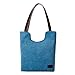 Hiigoo Simple Portable Bags Canvas Tote Bag Casual Shoulder Bag Bigger Handbag