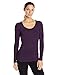 32Degrees Women's Scoop Neck, Heather Burgundy, Medium