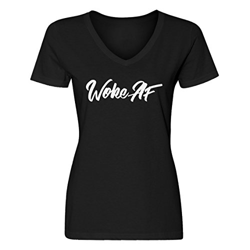 Woke AF Womens V-Neck T-Shirt