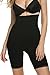 Ekouaer Women's Tummy Control Shapewear Butt Lifter & Thigh Slimmer,Black,M