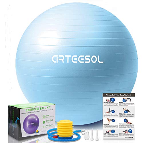 arteesol Exercise Yoga Ball, Extra Thick Stability Balance Ball (45
