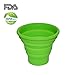 Ecoart Silicone Collapsible Travel Cup for Outdoor Camping and Hiking (1 Pack) (Green)