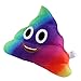 BESTOMZ Poop Plush Pillow Round Cushion Soft Toy, 35 x 30 x 10 cm (Smile poop Rainbow)