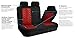 FH Group Car Seat Covers Travel Master Full Set Red Black Automotive Seat Covers Combo Slip Dash Grip Pad, Airbag and Split Rear Universal Fit Interior Accessories Cars Trucks SUV Car Accessories