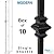 Railing Spindles (10-Pack) Hollow Single Knuckle Stair Balusters - Satin Black Iron Balusters 1/2" x 44" Tall - Stair Parts Metal Balusters