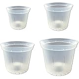 Slotted Clear Orchid Pots - Growers Assortment (8 pots - 2 each of 3", 4", 5" and 6")