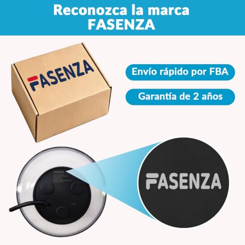 FASENZA Lámpara de Pared: IP65, 12W, 1500LM, 3000K Luz Cálida, Lámpara LED Interior y Exterior con 50000 Horas de Vida Útil y Garantía de 2 Años para Hogar, Pasillo, Balcón, Jardín y Villa, 4 Piezas