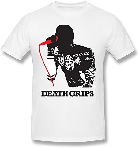 Next Style Men's Death Grips Band Poster Custom Retro White T-Shirt
