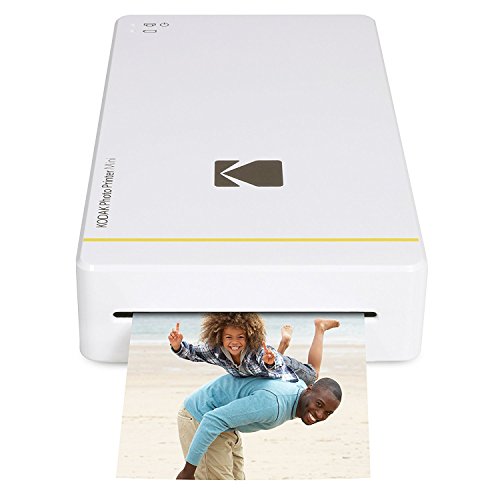Kodak Mini Printer (White) Gift Bundle + 20 Paper + Case + Photo Album + Hanging Frames + Sticker Frames