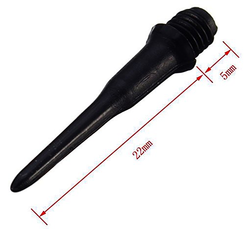 Taloyer 50 Pieces of Black Soft Tip Points For Soft Tip Darts Electronic Dart
