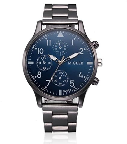 Clearance! Paymenow 2018 New Men Fashion Chronograph Watch Classic Stainless Steel Analog Quartz Wrist Watch (D)