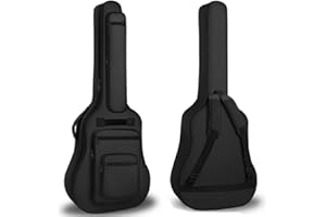 BQKOZFIN 41 Inch Guitar Bag - 8mm Sponge Padding Water-Resistant Oxford Cloth Gig Bag, Fit 39-41 Inch Guitar, Black