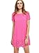 SheIn Women's Crew Neck Short Sleeve Hollow Shift Dress Medium Pink