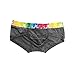 NEARTIME Men's Underwear, Mens Low Waist Boxers Briefs Men Underpants Soft Shorts … (L, E-Dark Gray)