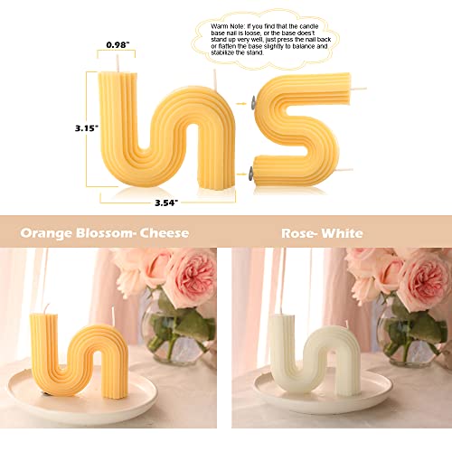 Summer Decorative Candles Twisted Candles S Shaped Minimalist Decor Candles, Aesthetic Cool Candles Modern Candles Trendy Home Room Shelf Desk Decor Candle