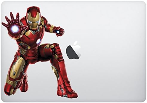 Sticker decal with Iron Man Superhero design, Computer Sticker, Laptop Sticker, Macbook Sticker, Ipad Sticker, Computer Decal, Laptop Decal, Ipad Decal. Cool Accessories for Laptop, Computer, Macbook.