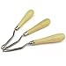 Jmkcoz 3 Pack Wooden Bent Rug Latch Hook Tool Kit 6.5 Inch