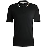 BOSS Mens Color Tipping Zipper Polo Shirt