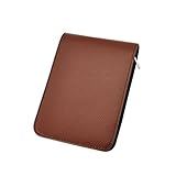 Fountain Rollerball Pen Case Holder PU Leather Case for 12 Pens - Brown