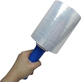 Stretch Wrap 5.11"&times;1000' Plastic Wrap Roll for Moving Shipping Wrap | Industrial Strength Shrink Packing Wrap Heavy Duty Stretch Film with Handle