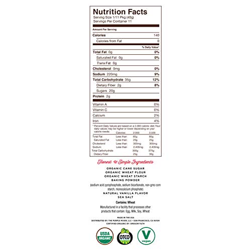 MISS JONES BAKING ORGANIC YELLOW CAKE AND CUPCAKE MIX, NON-GMO, VEGAN-FRIENDLY, MOIST AND FLUFFY: VANILLA (PACK OF 1)