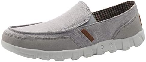 Men Non Slip Linen Shoes Slip On Driving Shoes Classic Casual Lazy Shoes Vintage Canvas Solid Shoes by Lowprofile