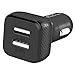 KabelDirekt 4.8A / 24W 2 Port High Speed Car Charger with IDD Technology (Intelligent Device Detection) for Apple, Samsung, Android, iOS devices and a lot more - 12-18V - black - TOP Series