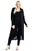 12 Ami Plus Size Basic Knit Solid Long Sleeve Maxi Cardigan - Made in USA
