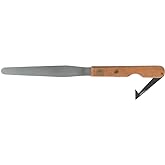 Apothecary Products 4.75" Stainless Steel Spatula and Blade, Wooden Handle | Precision Scoop for Pills, Tablets, Powders &amp; Vitamins, Mixing &amp; Handling Tool, Durable Metal Construction, Easy Grip Design