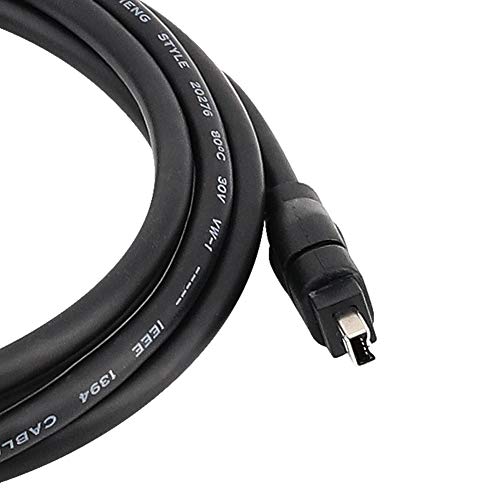 Yeung Qee FireWire 800 to 400 Cable 6ft,IEEE 1394B 9 Pin Male to 4 Pin Male Cable for Mac Pro, MacBook Pro, Mac Mini, iMac PC,Digital Cameras, SLR(9 pin to 4 pin)