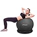 Trideer Exercise Yoga Ball Base, Keep Your Balance Stability Ball Stable, Suitable for 55-75cm, Pregnancy Seat Air Stability Ring for Birthing Exercises, Yoga, Pilates (Ring Only) (Black, Ring Only)