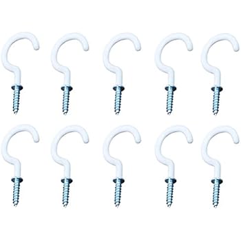 Amazon Com 10pcs White Small Self Tapping Screws Hanging Hook