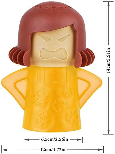 Angry Mama Microwave Cleaner, Microwave Oven Steam Cleaner, Angry Mom Steamer Cleaning Crud Easily in Minutes, Steam Cleans and Disinfects with Vinegar and Water for Kitchen