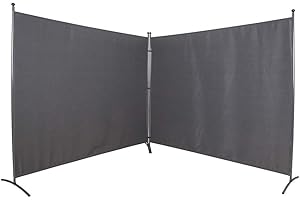 SteelAid Room Divider (Double Panel) – Folding Partition Privacy Screen for Office, Classroom, Dorm Room, Kids Room, Studio, Conference - 142" x 72" - Easy to Assemble, Freestanding & Foldable